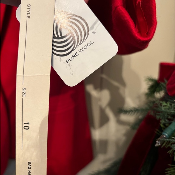 NWT 100 % Wool Sag Harbor Women's Red Blazer - Picture 5 of 6